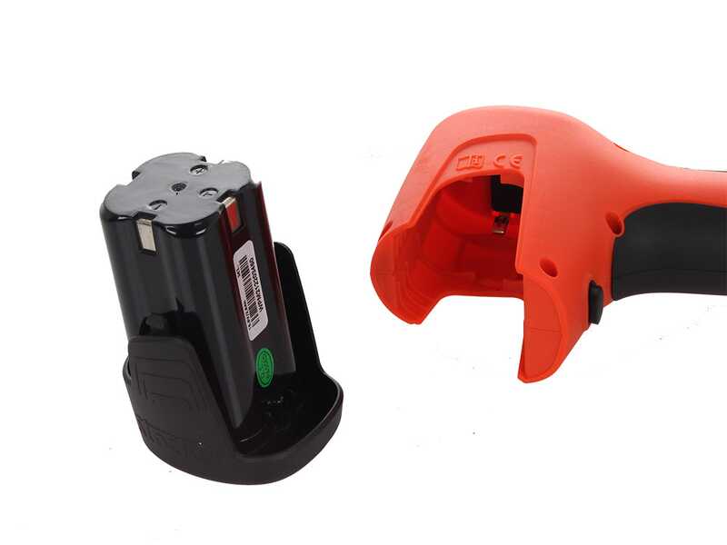 S&eacute;cateur de taille &agrave; batterie Stocker Vulcano E-25 TR BASIC - Avec batterie de 14.4 V/2.5 ah - Diam&egrave;tre de coupe 25 mm