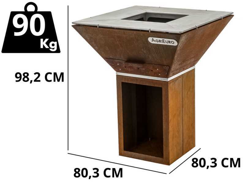 Colorado - Barbecue &agrave; bois en corten