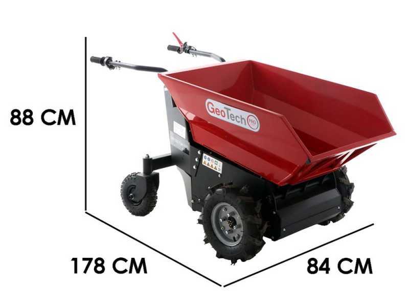 Brouette &agrave; batterie GeoTech Pro Mini Dumper CAR E500 e-Lift - Benne dumper &eacute;lectrique 500Kg