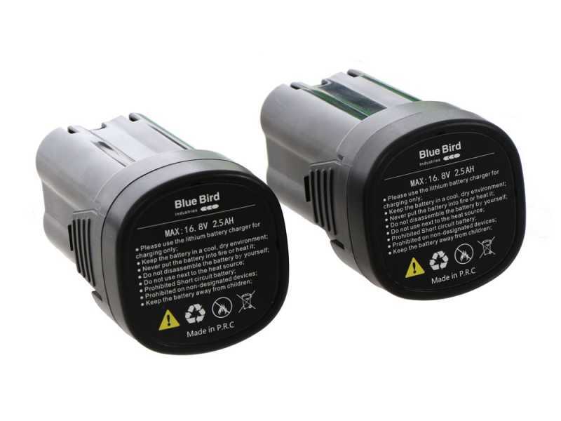 &Eacute;lagueuse manuelle &eacute;lectrique  &agrave; batterie Blue Bird CS 22-06 - 2 Batteries de 16.8V - 2.5Ah