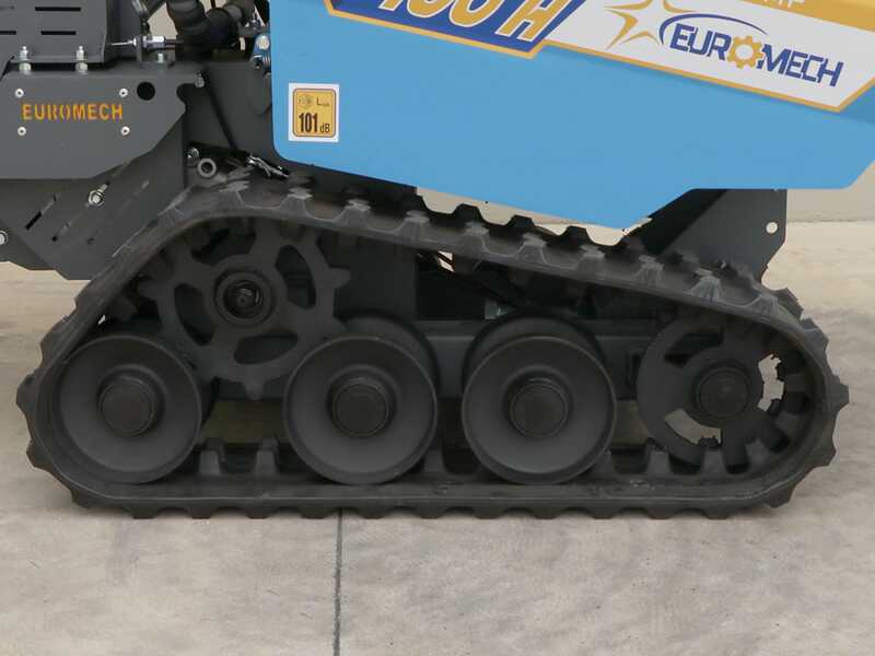 Brouette motoris&eacute;e &agrave; chenilles EuroMech EM400H-Dump - Caisson dumper avec charge de 400 Kg
