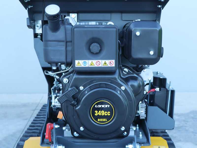 Brouette motoris&eacute;e EuroMech EM500L-Dump &amp; Shovel - Caisson dumper hydraulique 500 kg avec pelle