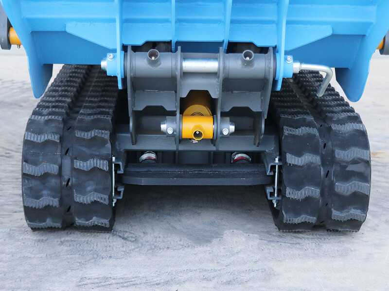 EuroMech EM500L-Dump &amp; Shovel - Brouette &agrave; chenilles hydraulique 500 kg avec benne dumper et godet frontal - Transmission hydrostatique