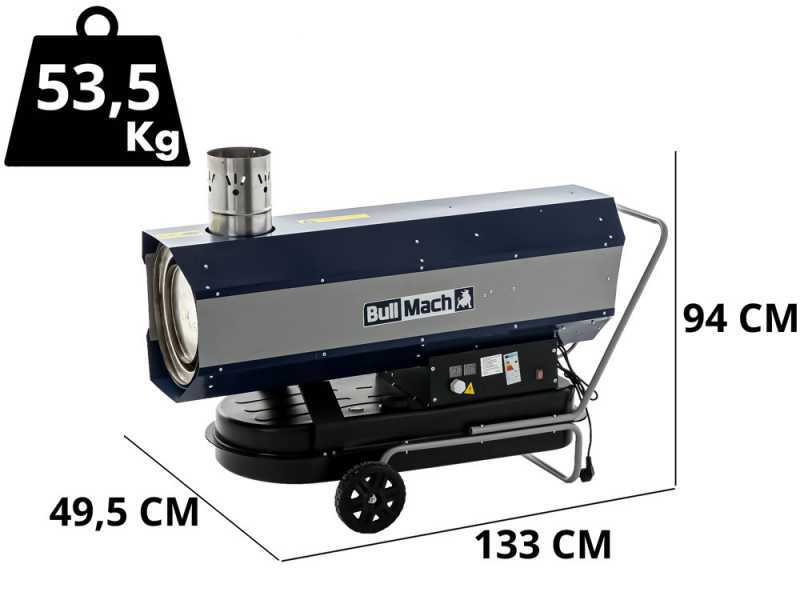 BullMach BM-IDH 50KW - G&eacute;n&eacute;rateur d'air chaud diesel - &agrave; combustion indirecte