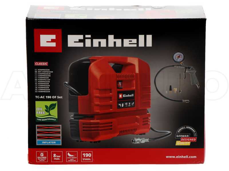 Einhell TC-AC 190 OF - Compresseur portatif pour auto - Kit complet