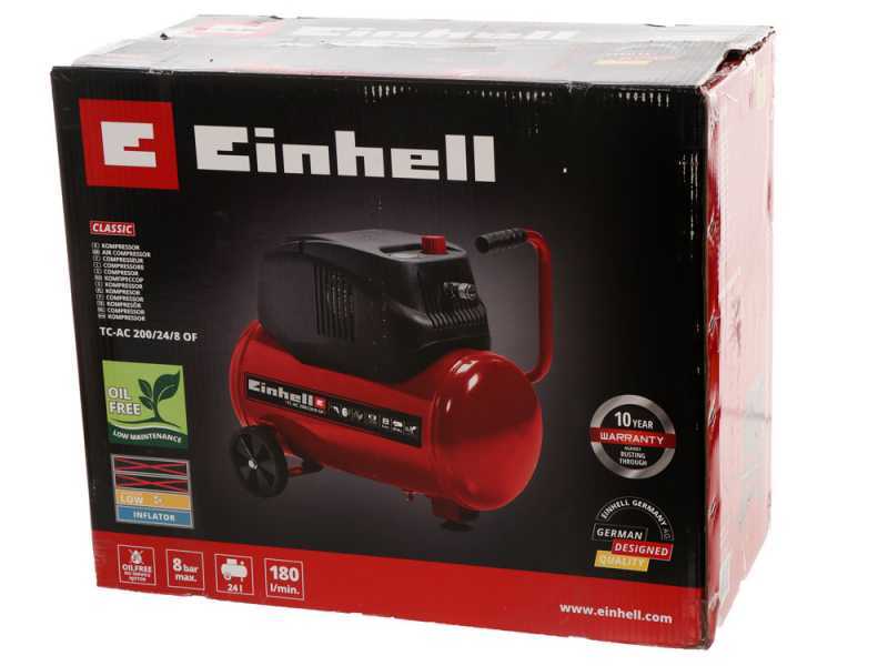 Einhell TC-AC 200/24/8  OF - Compresseur d'air &eacute;lectrique sur chariot - Moteur 1.5 CV - 24 L