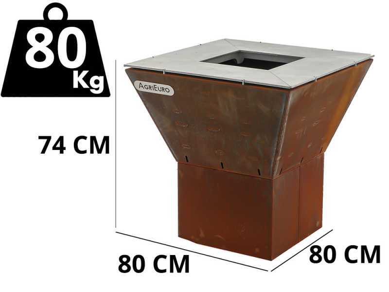 Top Line Gringo B038 - Barbecue &agrave; bois en corten
