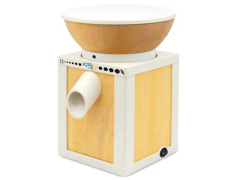 Komo KoMoMio Natur - Moulin &agrave; farine en h&ecirc;tre avec meules en pierre - 360W