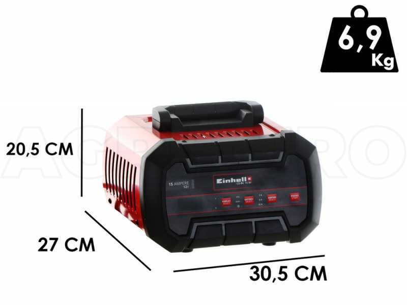 Einhell CE-BC 15 M - Chargeur de voiture - 12V - batteries de voiture et moto - acier/plastique