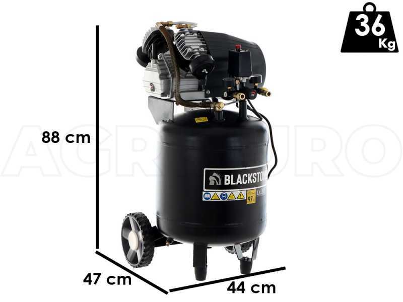 BlackStone V-LBC 50-30V - Compresseur d'air &eacute;lectrique vertical sur chariot  - moteur 3 CV - 50 L air comprim&eacute;