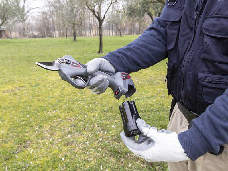 S&eacute;cateur &agrave; batterie de taille Ausonia Nativa Medium - 2 batteries 16.8V - 2.5Ah offertes