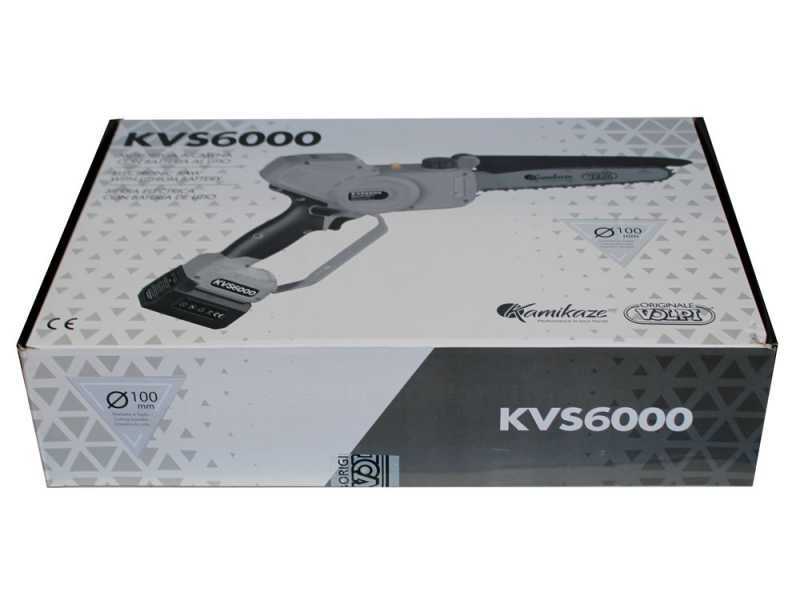 &Eacute;lagueuse sur batterie Volpi KVS6000 - 21.6V 4 Ah - Barre de 19 cm