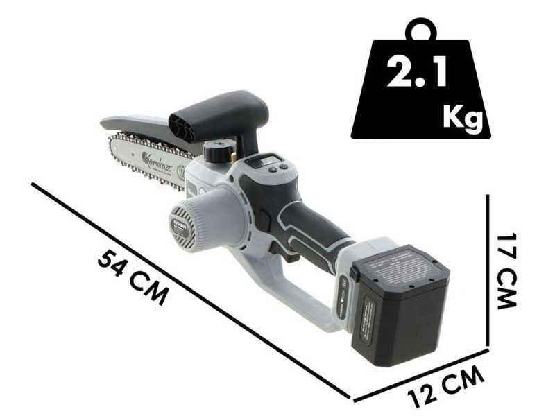 &Eacute;lagueuse manuelle &agrave; batterie Volpi KVS8000 - 21.6V 4 Ah - barre de 19 cm