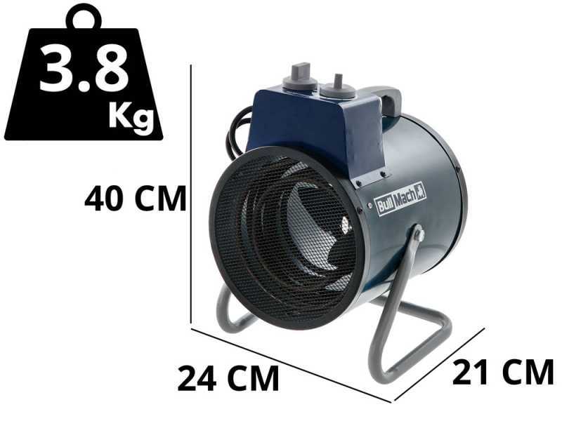 BullMach BM-EFH 3RS - G&eacute;n&eacute;rateur d'air chaud &eacute;lectrique avec ventilation - 3kW