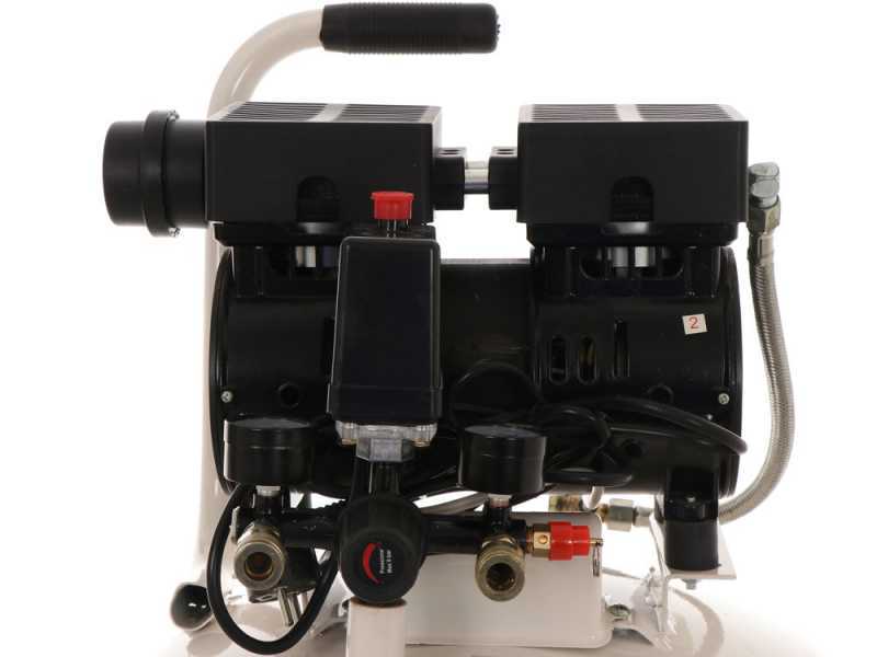 BlackStone V-SBC50-10 - Compresseur d'air silencieux oilless - Moteur 1 CV - 50 L Vertical