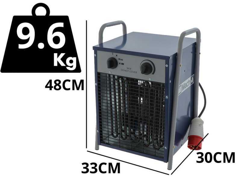 BullMach BM-EFH 9H - G&eacute;n&eacute;rateur d'air chaud triphas&eacute; avec ventilation - 9kW