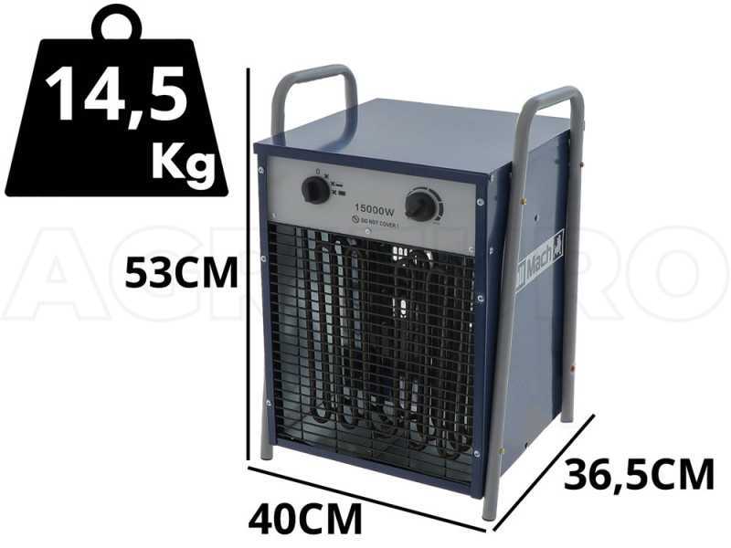 BullMach BM-EFH 15H - G&eacute;n&eacute;rateur d'air chaud triphas&eacute; avec ventilation - 15 kW