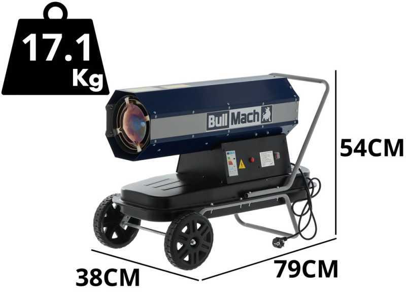BullMach BM-DDH 20 - G&eacute;n&eacute;rateur d'air chaud diesel - &agrave; combustion directe - sur chariot - 20kW
