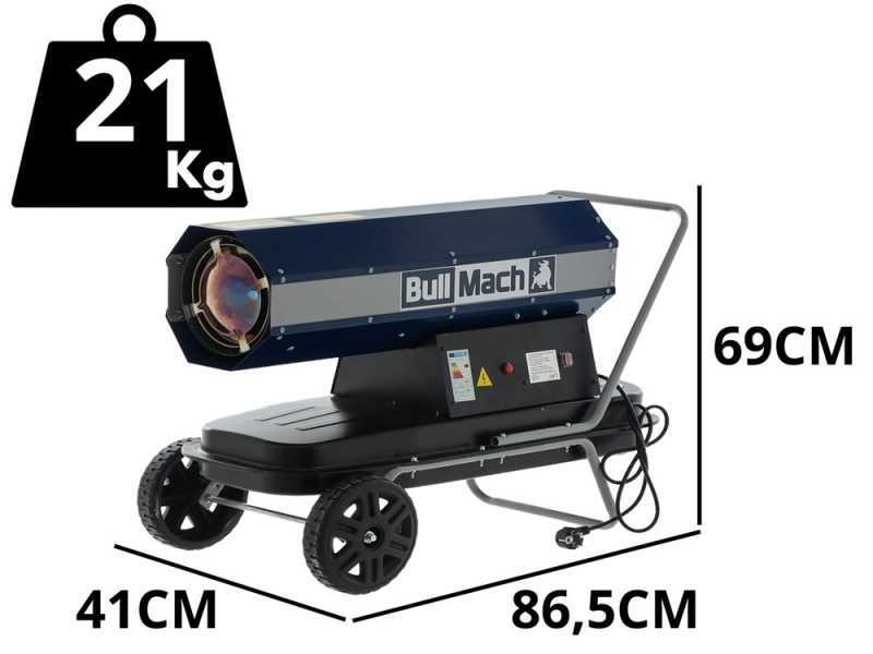 BullMach BM-DDH 30 - G&eacute;n&eacute;rateur d'air chaud diesel - &agrave; combustion directe - sur chariot  - 30kW