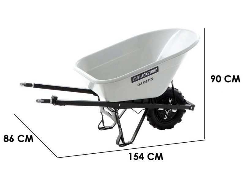 Brouette &eacute;lectrique BlackStone CAR 150-P120 - Batterie da 24V/12Ah