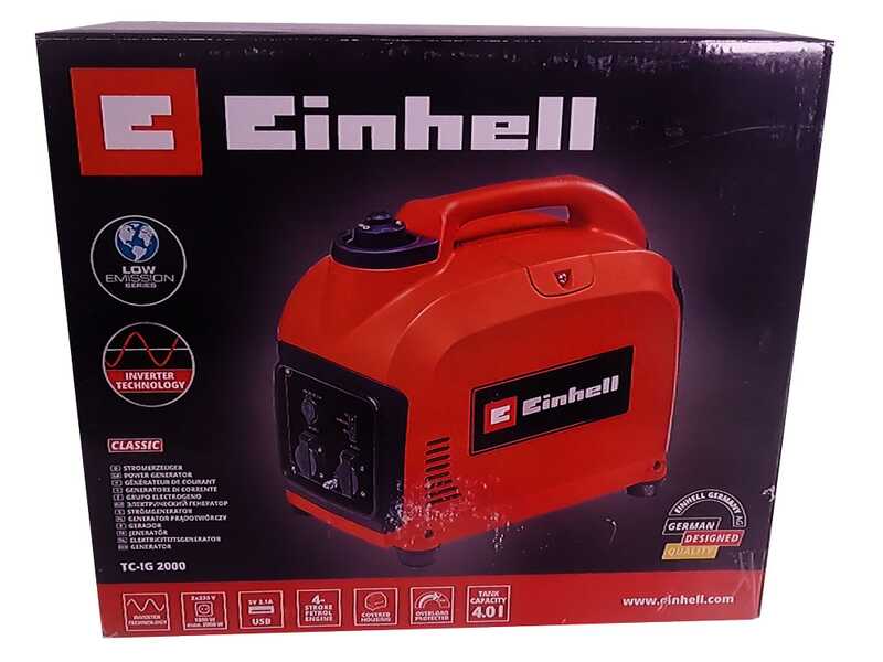 Einhell TC-IG 2000 - Groupe &eacute;lectrog&egrave;ne inverter &agrave; essence 2 kW - Continue 1.8 kW Monophas&eacute;