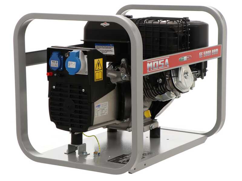 MOSA GE 5000 BBM - Groupe &eacute;lectrog&egrave;ne &agrave; essence 4.5 KW - Continue 3.6 kW Monophas&eacute; - Moteur B&amp;S XR1450