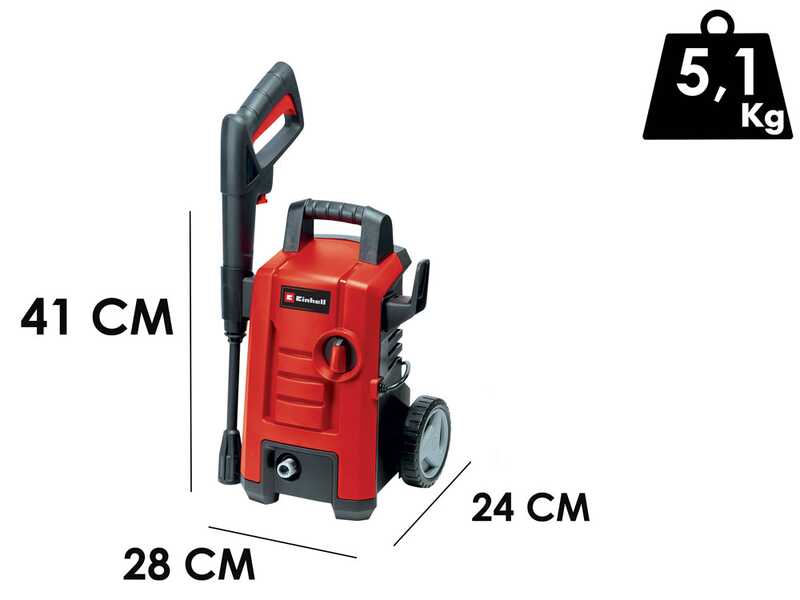 Einhell TC-HP 130 - Nettoyeur haute pression &agrave; froid compact et portatif - 130 bars - d&eacute;bit 390 L/h