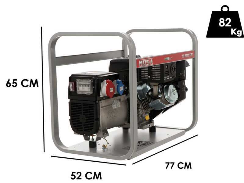 MOSA GE 8000 KBT - Groupe &eacute;lectrog&egrave;ne &agrave; essence 6.4 kW - Continue 5.6 kW Triphas&eacute; - Moteur Kohler CP CH440