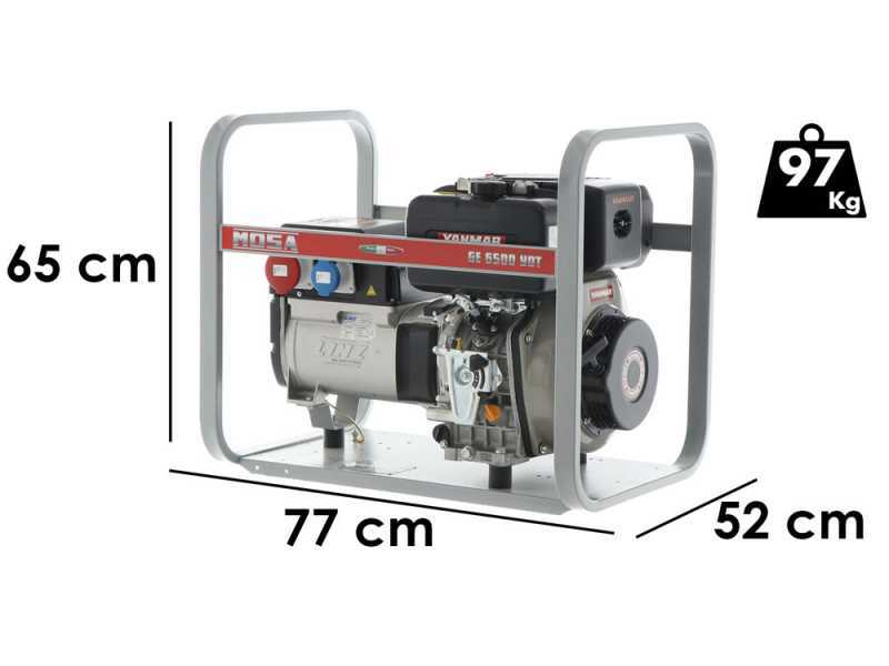 MOSA GE 6500 YDT - Groupe &eacute;lectrog&egrave;ne 5.2 KW triphas&eacute; - Moteur Diesel Yanmar - Alternateur italien