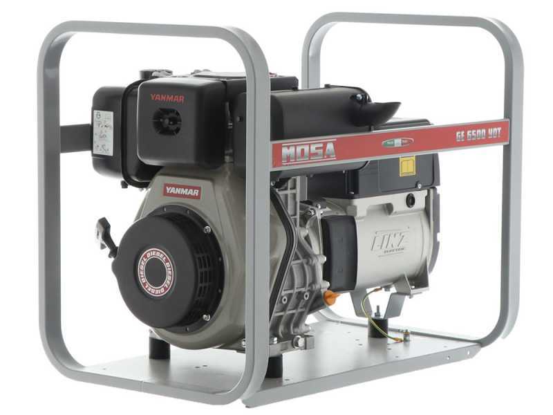 MOSA GE 6500 YDT - Groupe &eacute;lectrog&egrave;ne diesel 5.2 kW - Continue 4.6 kW Triphas&eacute; - Moteur Yanmar L 100 N