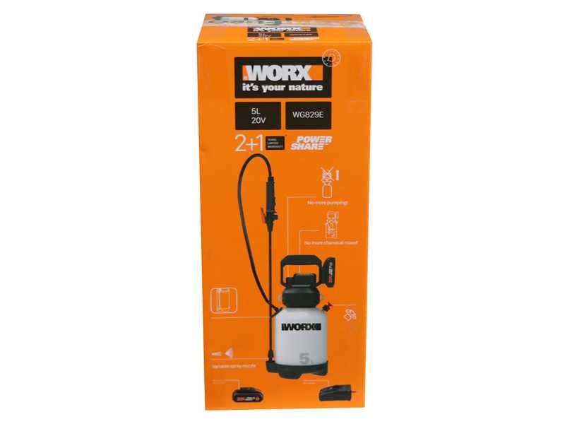 Pulv&eacute;risateur &agrave; bretelle WORX WG829E - Batterie de 20V - 2Ah