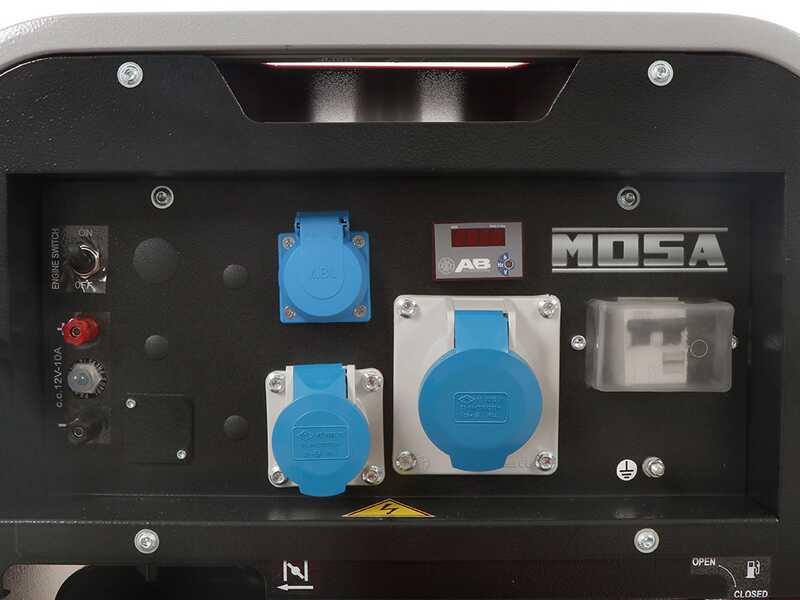 MOSA GE S-5000 HBM AVR - Groupe &eacute;lectrog&egrave;ne &agrave; essence avec AVR 4.4 KW - Continue 3.6 kW Monophas&eacute; - Moteur Honda GX270