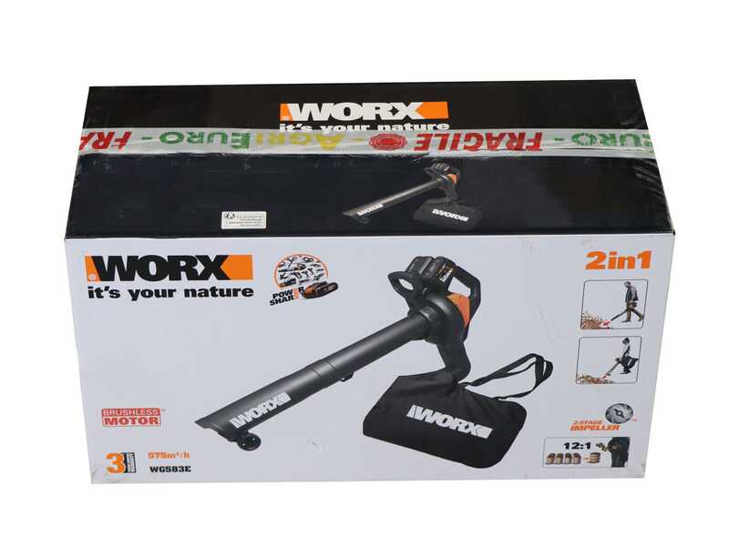 WORX WG583E.9 - Souffleur &agrave; batterie 3 en 1 - SANS BATTERIE NI CHARGEUR