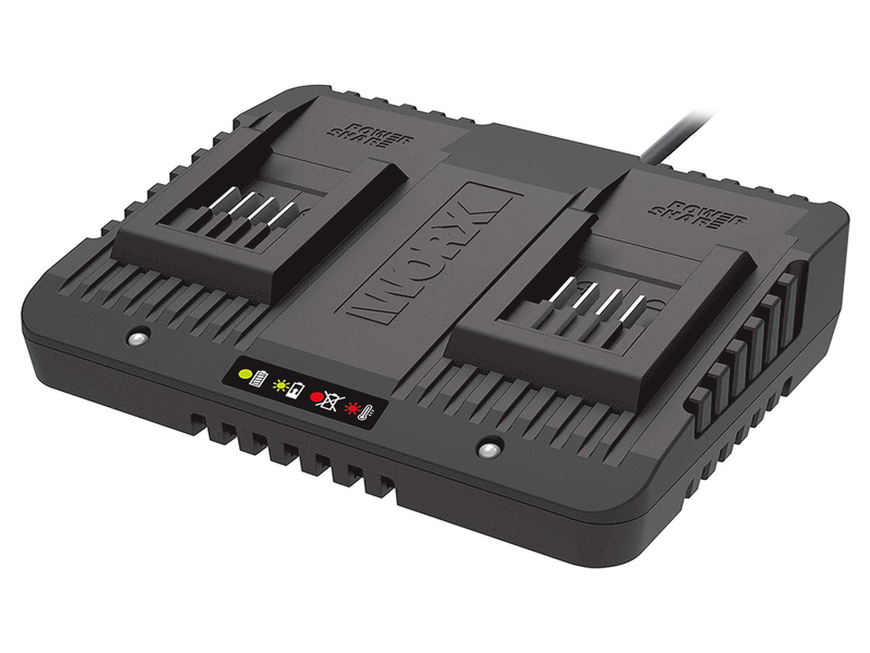 Chargeur standard WORX WA3772 - 20V - Double attache