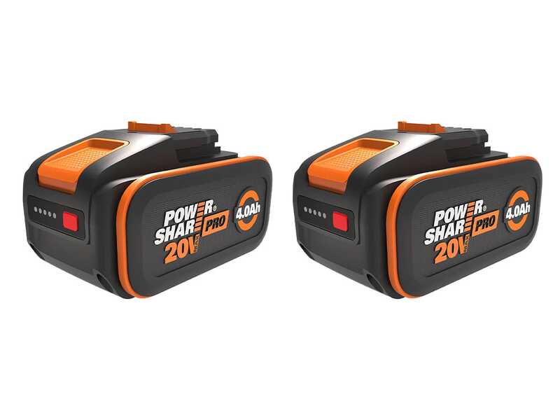 Worx Nitro WG749E - Tondeuse &agrave; gazon tract&eacute;e &agrave; batterie 2x20V/4Ah + 2 batteries 20V/4Ah offertes - Largeur de coupe 46 cm