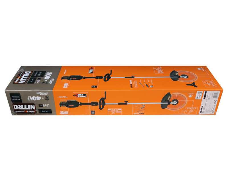 Worx NITRO WG186E.9 - D&eacute;broussailleuse multifonction &agrave; batterie - SANS BATTERIE ET SANS CHARGEUR