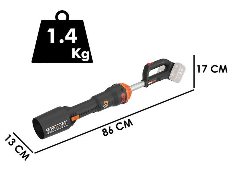 Worx NITRO WG585E.9 - Souffleur de feuilles &agrave; batterie - SANS BATTERIE NI CHARGEUR