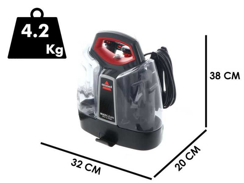 Nettoyeur pour tapis BISSELL MultiClean Spot&amp;Stain - 330W - pour les escaliers, les tissus d'ameublement, les voitures et les tapis