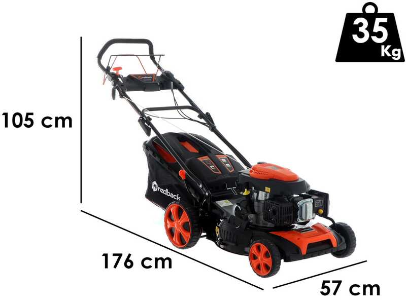Redback S511 VHY-K - Tondeuse tract&eacute;e - 4 en 1 - Coupe 50 cm