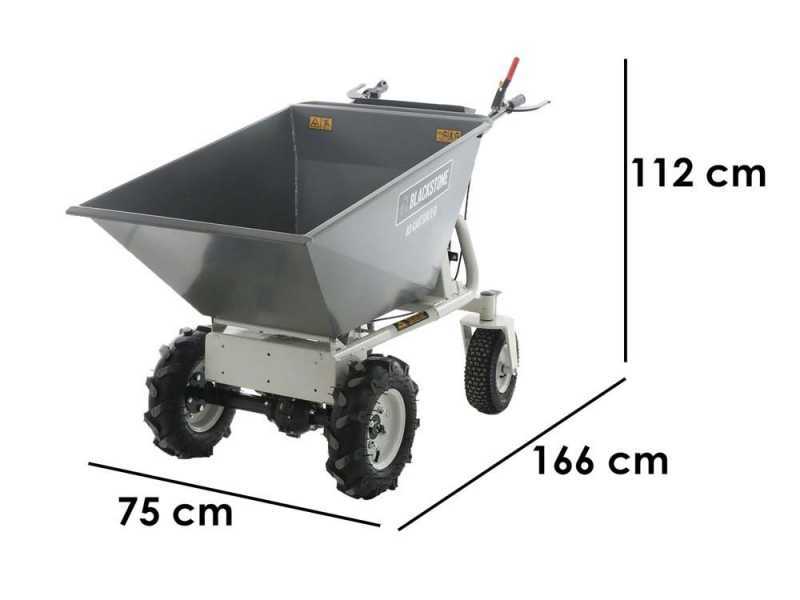 Brouette &eacute;lectrique &agrave; batterie BlackStone BS-CAR 500 E-D - Batterie de 48V/25Ah