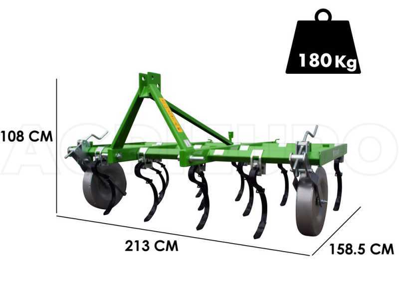 Bomet Dorado - Vibroculteur &agrave; ressort  - 14 dents - Largeur de travail 210 cm