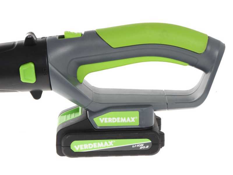 Verdemax PTT20 - Kit perche &eacute;lagueuse et taille-haie t&eacute;lescopique - Batterie 20V 2Ah