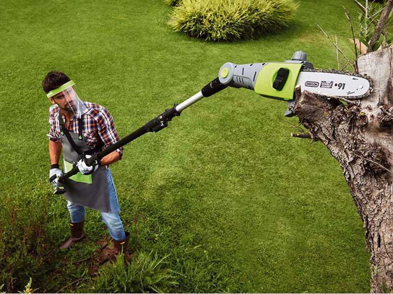 Verdemax PTT20 - Kit perche &eacute;lagueuse et taille-haie t&eacute;lescopique - Batterie 20V 2Ah