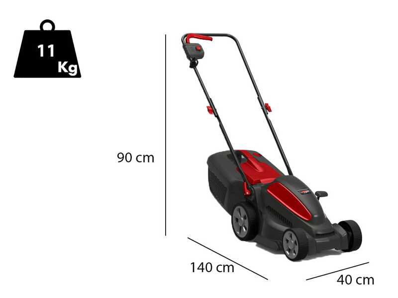 Castelgarden XE 36 - Tondeuse à gazon électrique - 1200W - Coupe de 34 cm