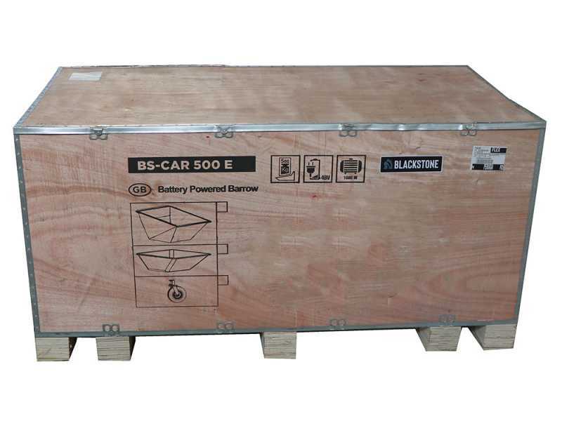 Brouette &eacute;lectrique &agrave; batterie BlackStone BS-CAR 500 E-F - Batterie de 48V/25Ah