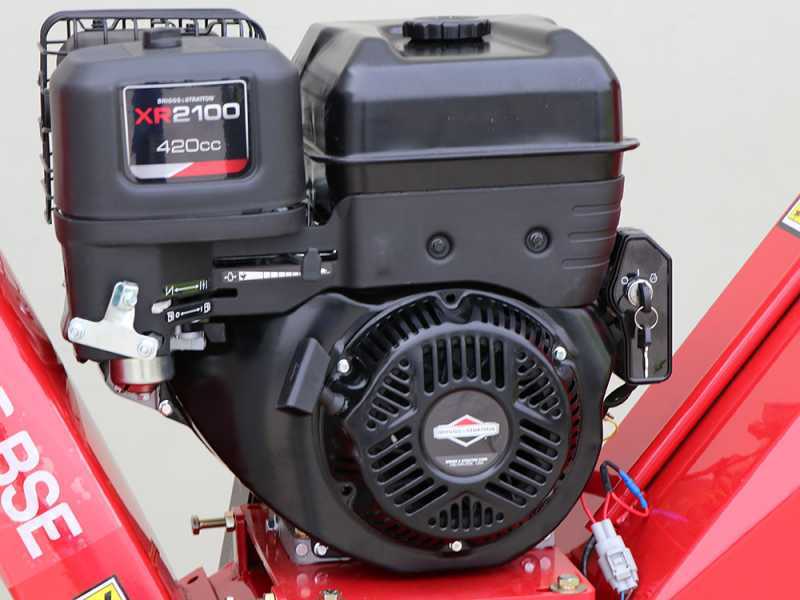 GeoTech-Pro BMS155 BS - Broyeur autotract&eacute; &agrave; chenilles sur brouette motoris&eacute;e - Moteur B&amp;S XR2100