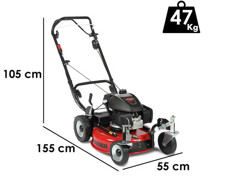 Tondeuse mulching tract&eacute;e Marina Systems GRINDER ZERO SH - Coupe 52cm - moteur Honda GCVx 200 - double lame mulching