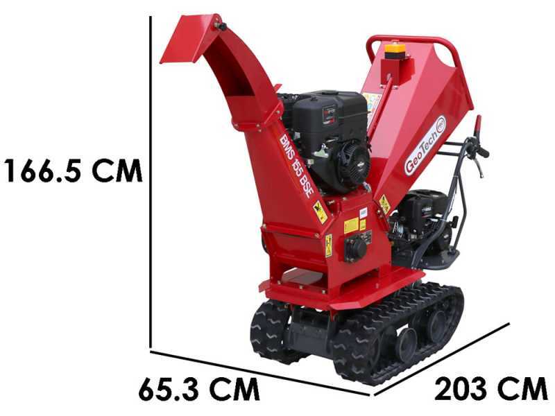 GeoTech-Pro BMS155 BS - Broyeur autotract&eacute; sur brouette &agrave; chenilles - Moteur B&amp;S XR2100