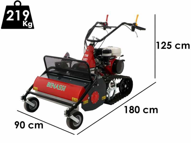 Benassi T750 SHD - Tondeuse d&eacute;broussailleuse professionnelle &agrave; couteaux sur chenilles - Honda GX270