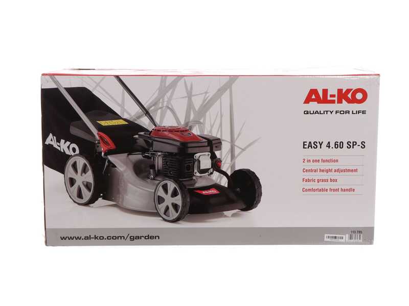 Al-ko Easy 4.60 SP-S - Tondeuse &agrave; gazon thermique tract&eacute;e  - 2en1 - Moteur de 140cc
